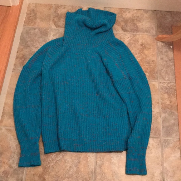 Free People Blue Cowl Neck Sweater - Picture 8 of 11